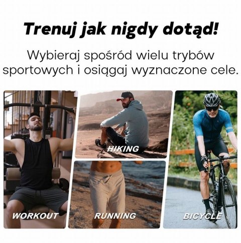 Smartwatch Męski GRAVITY GPS GT24-3 Czarny Pasek Silikonowy + Pomarańczowy Pasek Silikonowy