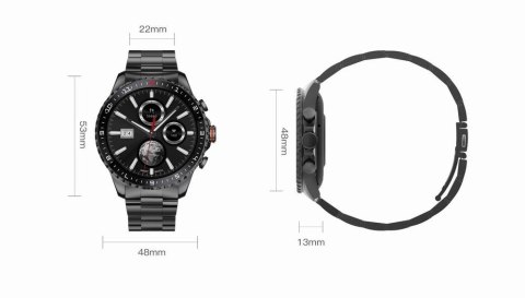 Smartwatch Męski GRAVITY GT16-2 Black / Czarna Bransoleta