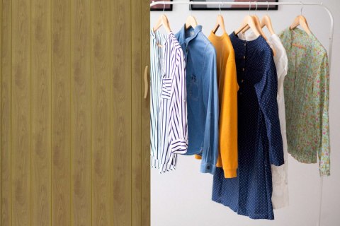 Drzwi harmonijkowe 001P JASNY DĄB MAT G - 90 cm