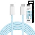 Kabel USB typu C - USB typu C 100 W 1,5 m niebieski Kruger&Matz Basic