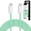 Kabel USB typu C - USB typu C 100 W 1 m zielony Kruger&Matz Basic