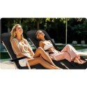 Leżak ogrodowy składany z poduszką Sofotel ChillWell czarny