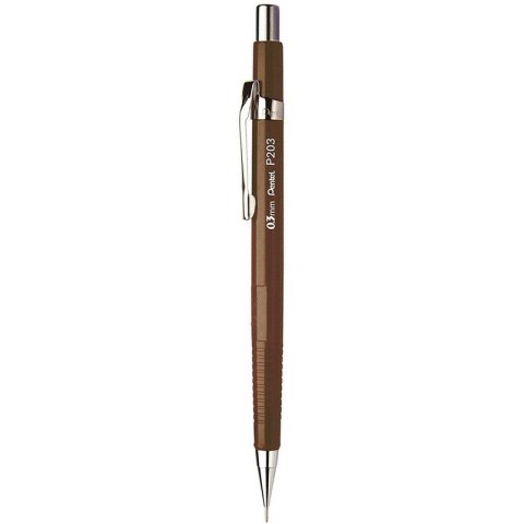 Ołówek automatyczny Pentel P203 0.3mm brązowy