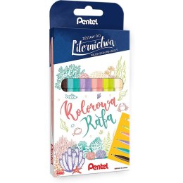 Pisaki pędzelkowe Pentel Brush Sign Pen SES15C 6 k