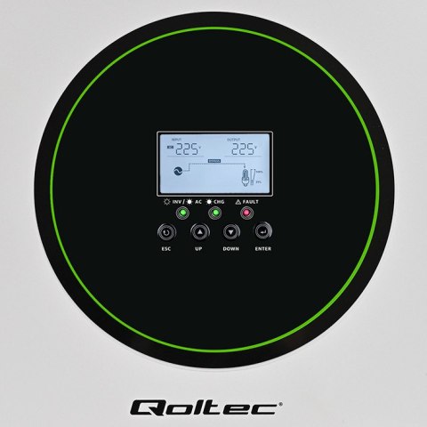 Qoltec Hybrydowy inwerter solarny Off-Grid 6200W | 120A | 48V | MPPT | BMS | Sinus | opcja Wi-Fi | Power Factor 1.0