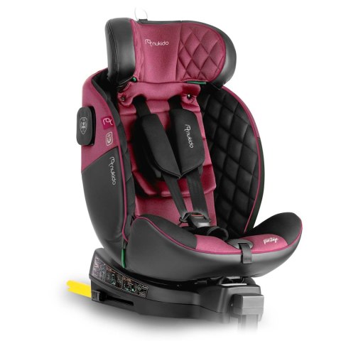 Fotelik samochodowy Nukido Prestige Line czarno-różowy 0-36 kg ISOFIX