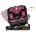 Fotelik samochodowy Nukido Prestige Line czarno-różowy 0-36 kg ISOFIX