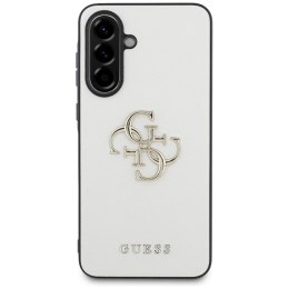 Guess Grained Big 4G Logo Small Classic Logo - Etui do Samsung Galaxy A56 5G (beżowy)