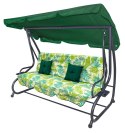 Huśtawka Ogrodowa Siedzisko Textylina 2x1 Wzór Liście Palmy