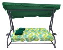 Huśtawka Ogrodowa Siedzisko Textylina 2x1 Wzór Liście Palmy