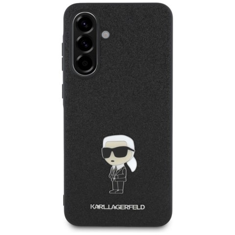 Karl Lagerfeld Fixed Glitter Ikonik Logo Metal Pin - Etui do Samsung Galaxy A56 5G (czarny)