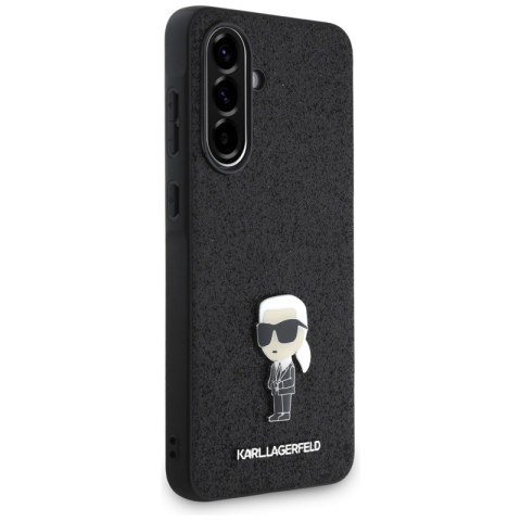 Karl Lagerfeld Fixed Glitter Ikonik Logo Metal Pin - Etui do Samsung Galaxy A56 5G (czarny)