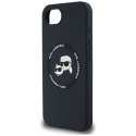 Karl Lagerfeld Silicone Karl & Choupette Heads MagSafe - Etui do iPhone 16e (czarny)