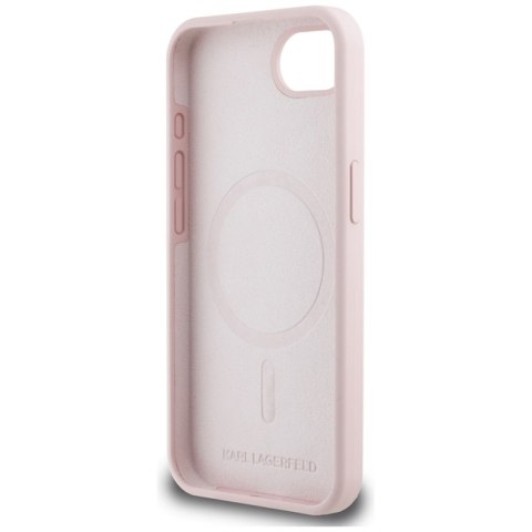 Karl Lagerfeld Silicone Karl & Choupette Heads MagSafe - Etui do iPhone 16e (różowy)