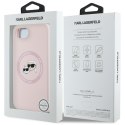 Karl Lagerfeld Silicone Karl & Choupette Heads MagSafe - Etui do iPhone 16e (różowy)