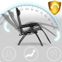 Leżak ogrodowy składany z poduszką Sofotel ChillWell czarny