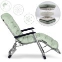 Leżak ogrodowy składany z poduszką Sofotel ChillWell jasno zielony
