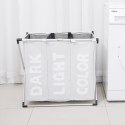 Potrójny kosz na bieliznę / bieliznę - biały