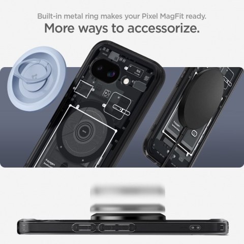 Spigen Ultra Hybrid Mag MagSafe - Etui do Google Pixel 9a (Zero One Black)