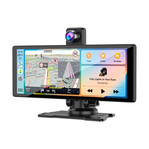 Stacja multimedialna 10" Android Auto Apple Carplay z DVR i kamerą cofania Kruger&Matz