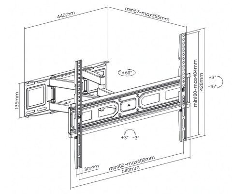 UCHWYT DO TELEWIZORA LUB MONITORA AR-90 ART