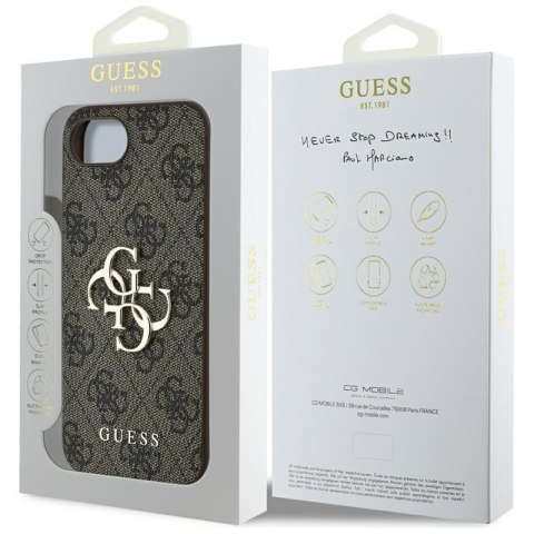 Guess 4G Big Logo - Etui do iPhone 16e (brązowy)