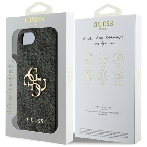 Guess 4G Big Logo - Etui do iPhone 16e (czarny)