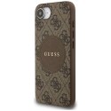 Guess 4G Circle Classic Logo MagSafe - Etui do iPhone 16e (brązowy)
