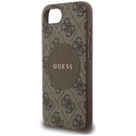 Guess 4G Circle Classic Logo MagSafe - Etui do iPhone 16e (brązowy)