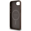 Guess 4G Circle Classic Logo MagSafe - Etui do iPhone 16e (brązowy)