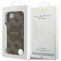 Guess 4G Circle Classic Logo MagSafe - Etui do iPhone 16e (brązowy)