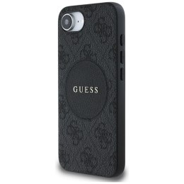 Guess 4G Circle Classic Logo MagSafe - Etui do iPhone 16e (czarny)