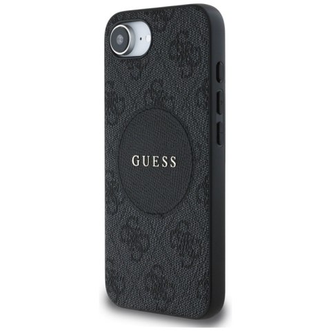 Guess 4G Circle Classic Logo MagSafe - Etui do iPhone 16e (czarny)
