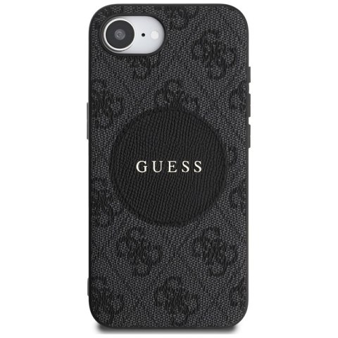 Guess 4G Circle Classic Logo MagSafe - Etui do iPhone 16e (czarny)