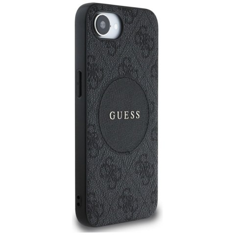 Guess 4G Circle Classic Logo MagSafe - Etui do iPhone 16e (czarny)