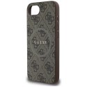 Guess 4G Ring Classic Logo MagSafe - Etui do iPhone 16e (brązowy)