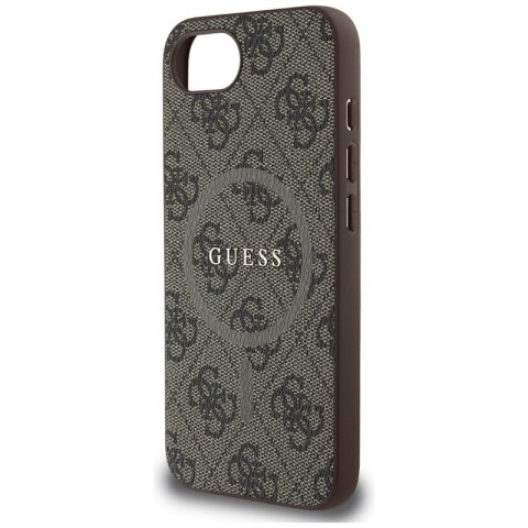 Guess 4G Ring Classic Logo MagSafe - Etui do iPhone 16e (brązowy)