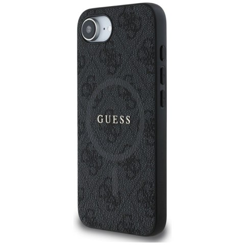 Guess 4G Ring Classic Logo MagSafe - Etui do iPhone 16e (czarny)
