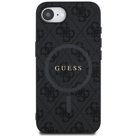 Guess 4G Ring Classic Logo MagSafe - Etui do iPhone 16e (czarny)