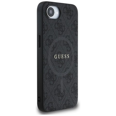 Guess 4G Ring Classic Logo MagSafe - Etui do iPhone 16e (czarny)
