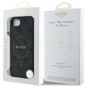 Guess 4G Ring Classic Logo MagSafe - Etui do iPhone 16e (czarny)