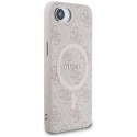 Guess 4G Ring Classic Logo MagSafe - Etui do iPhone 16e (różowy)