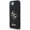 Guess Fixed Glitter Big 4G - Etui do iPhone 16e (czarny)