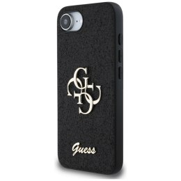 Guess Fixed Glitter Big 4G - Etui do iPhone 16e (czarny)