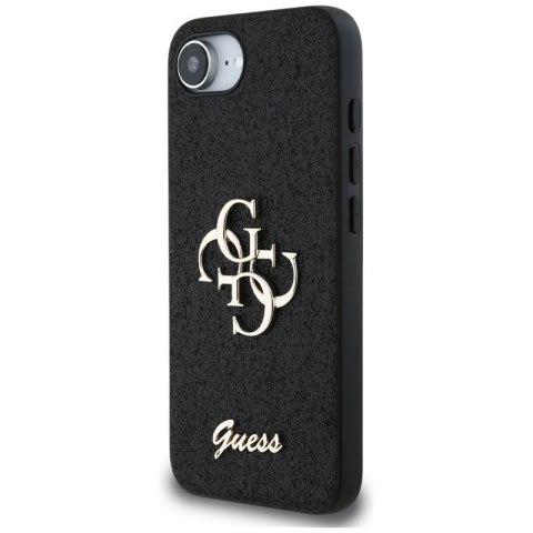 Guess Fixed Glitter Big 4G - Etui do iPhone 16e (czarny)