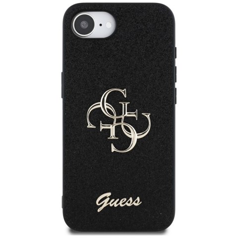 Guess Fixed Glitter Big 4G - Etui do iPhone 16e (czarny)