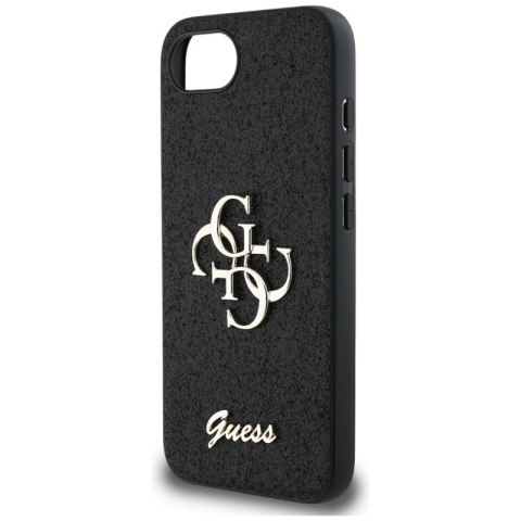 Guess Fixed Glitter Big 4G - Etui do iPhone 16e (czarny)