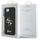 Guess Fixed Glitter Big 4G - Etui do iPhone 16e (czarny)