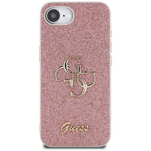 Guess Fixed Glitter Big 4G - Etui do iPhone 16e (różowy)