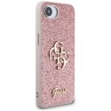 Guess Fixed Glitter Big 4G - Etui do iPhone 16e (różowy)